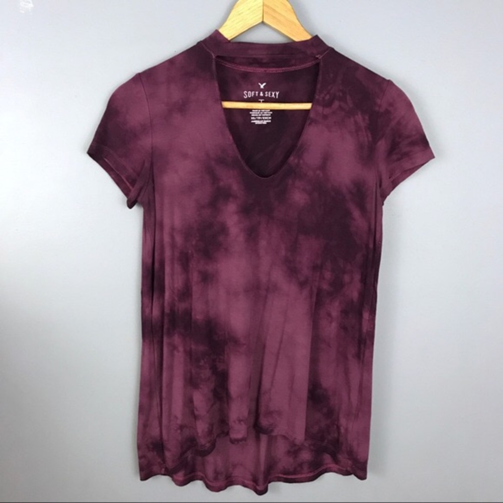 American Eagle Soft and Sexy Cut Out Mock Neck Top